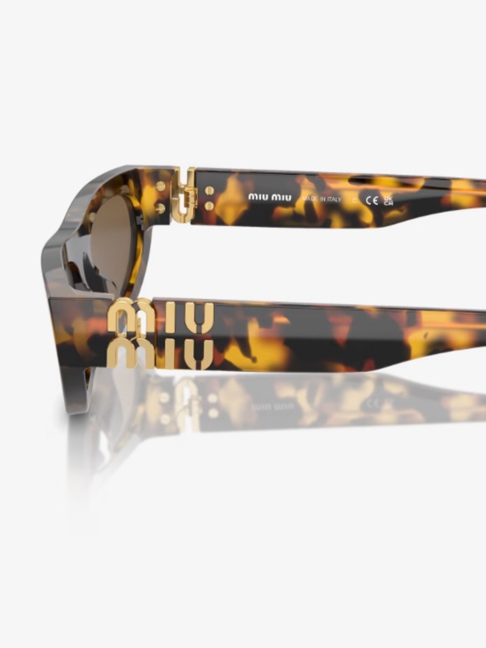 New MIU MIU TORTOISESHELL SUNGLASSES UNISEX SMU 07Z - Picture 7 of 11